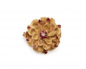 CARTIER 18K GOLD, RUBY, AND DI