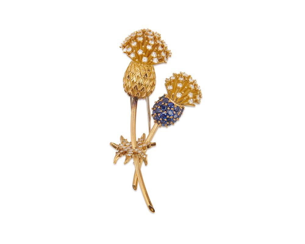CARTIER 18K GOLD, SAPPHIRE, AND