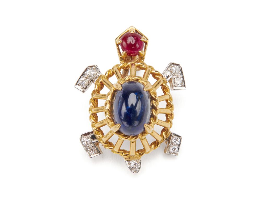 CARTIER 18K GOLD, SAPPHIRE,