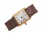 CARTIER 18K GOLD TANK WRISTWAT