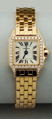 CARTIER 18K YELLOW GOLD AND DI