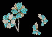 CARTIER 18KT. TURQUOISE & DIAM