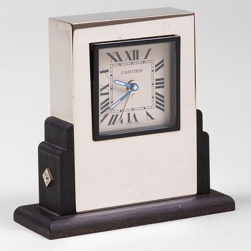 CARTIER ART DECO STYLE STEEL AND