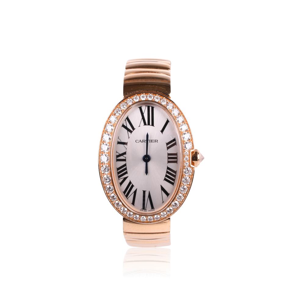 CARTIER BAIGNOIRE 18K ROSE GOLD AND