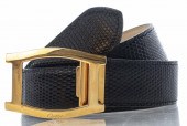 CARTIER BLACK LIZARD SKIN 'TAN