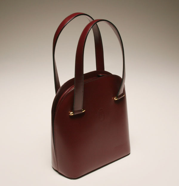 Cartier burgundy grain leather