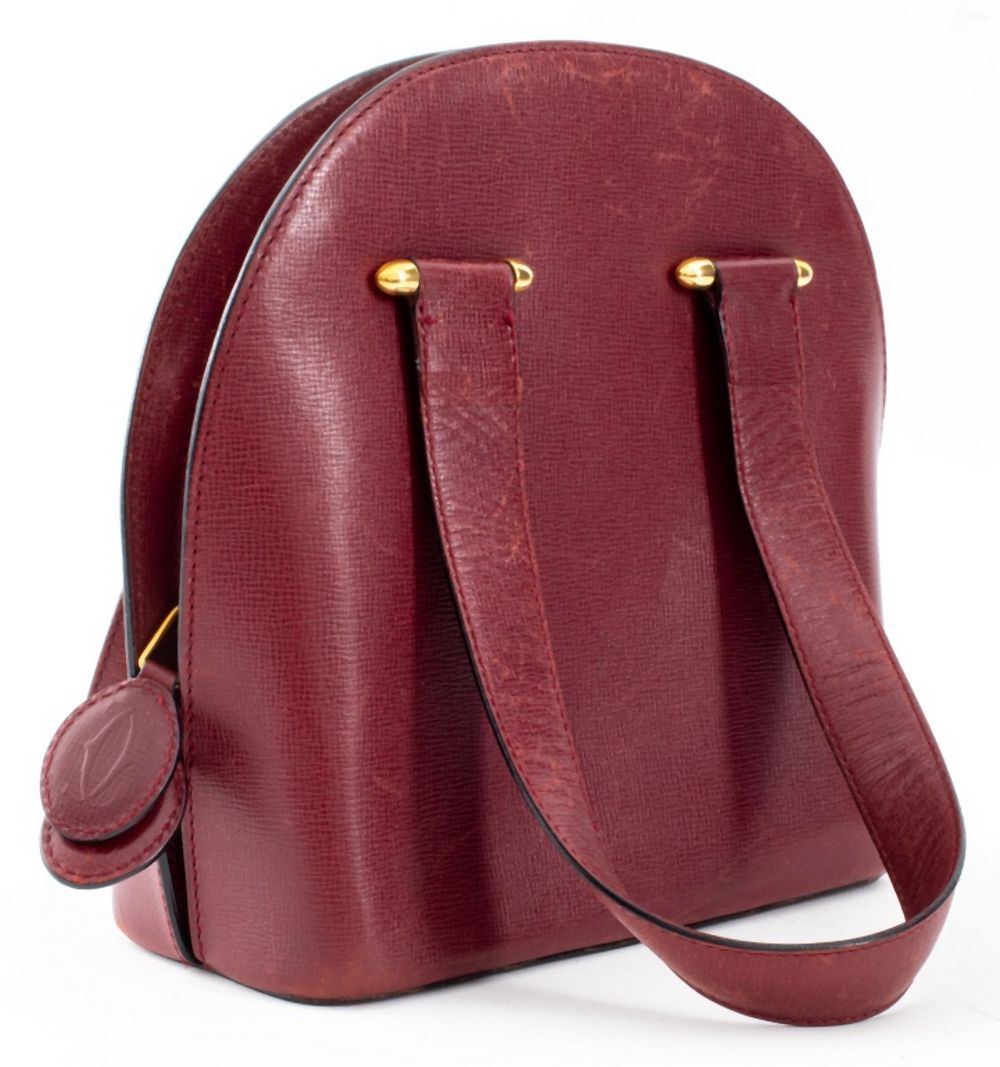 CARTIER BURGUNDY LEATHER MINI