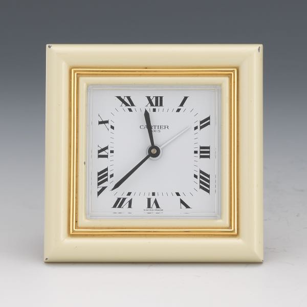CARTIER DESK ENAMELED CLOCK 2 ?"