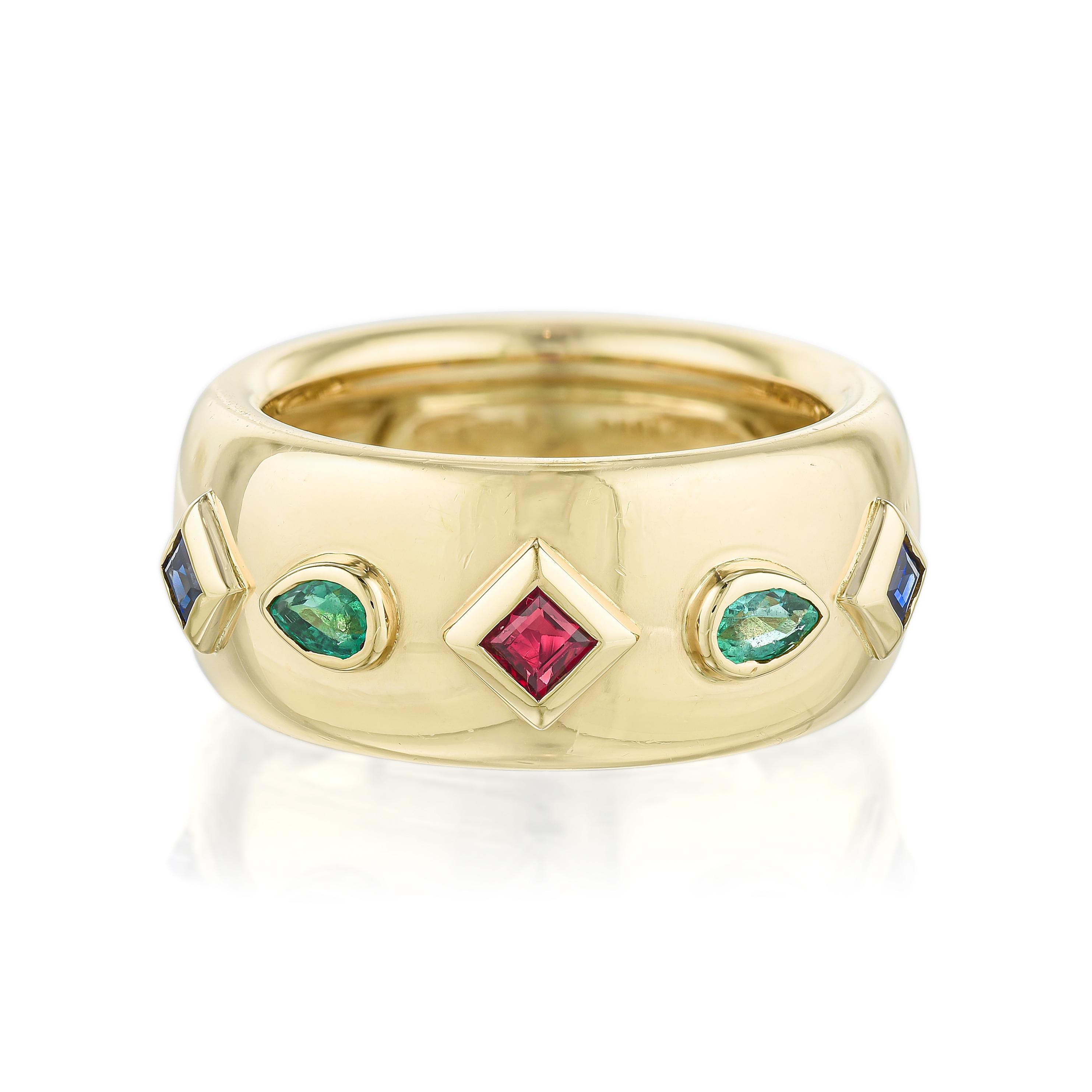 CARTIER EMERALD SAPPHIRE AND RUBY