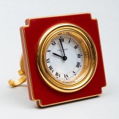 CARTIER GILT-METAL AND ENAMEL