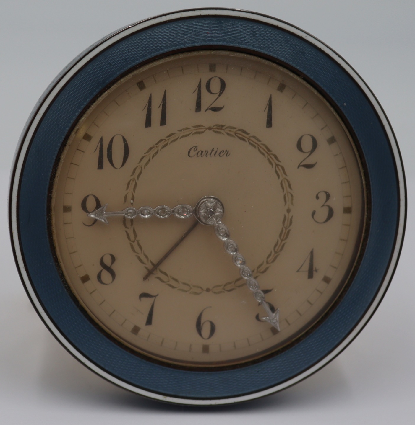 CARTIER GUILLOCHE ENAMEL AND