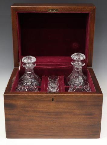 CARTIER MAHOGANY BOXED DECANTER