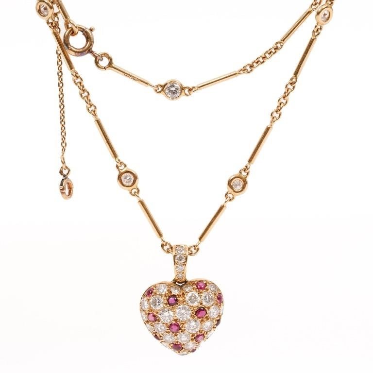 Cartier Paris diamond and ruby pave