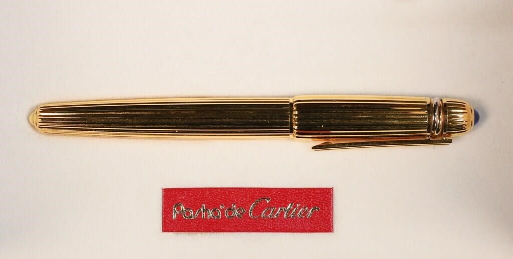 CARTIER PASHA BALLPOINT PEN GOLD