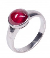 CARTIER PLATINUM AND CABOCHON