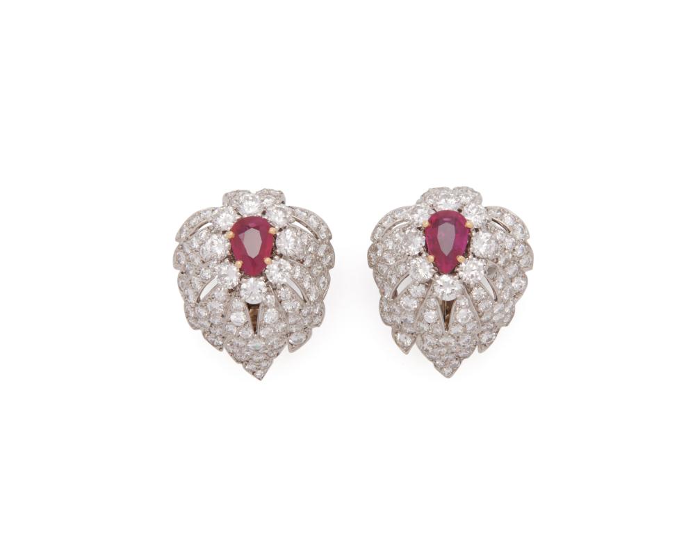 CARTIER PLATINUM, BURMESE RUBY, AND