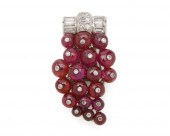 CARTIER PLATINUM, RUBY, AND DI
