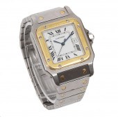 CARTIER SANTOS 18K GOLD & STEE