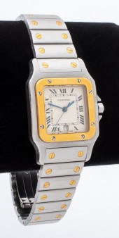 CARTIER SANTOS 18K  STAINLESS