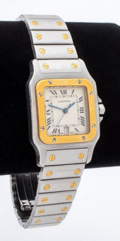 CARTIER SANTOS 18K STAINLESS S