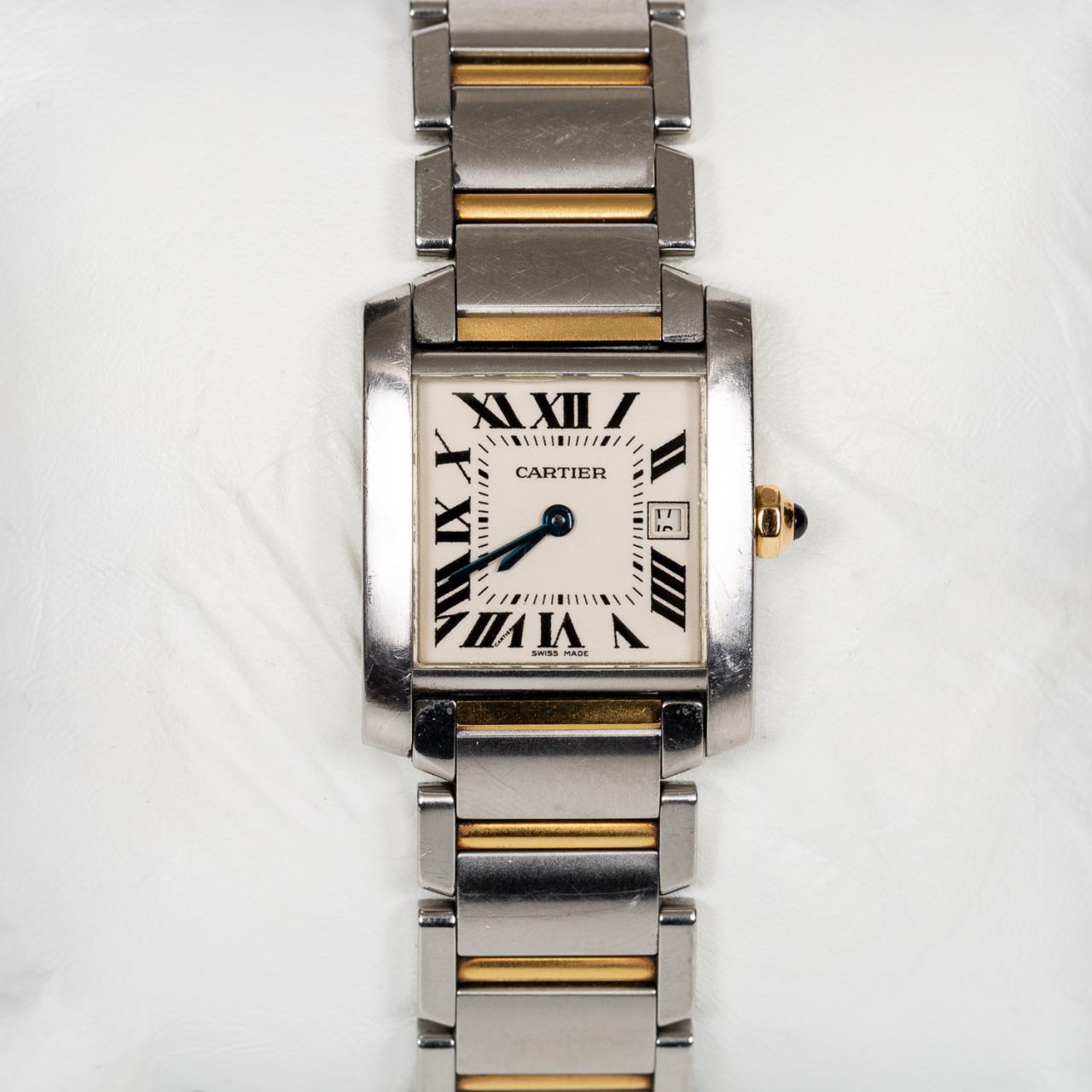 CARTIER TANK FRANCAISE, 18K YG &
