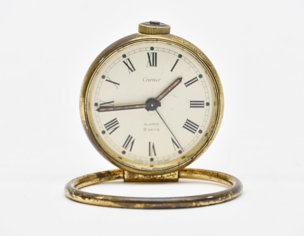 Cartier traveling 8-day alarm clock