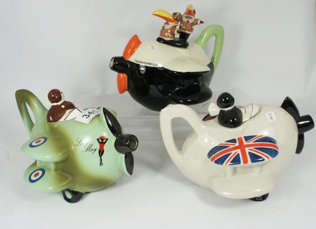 Cartlon Ware Tea Pots Aeroplane Tea