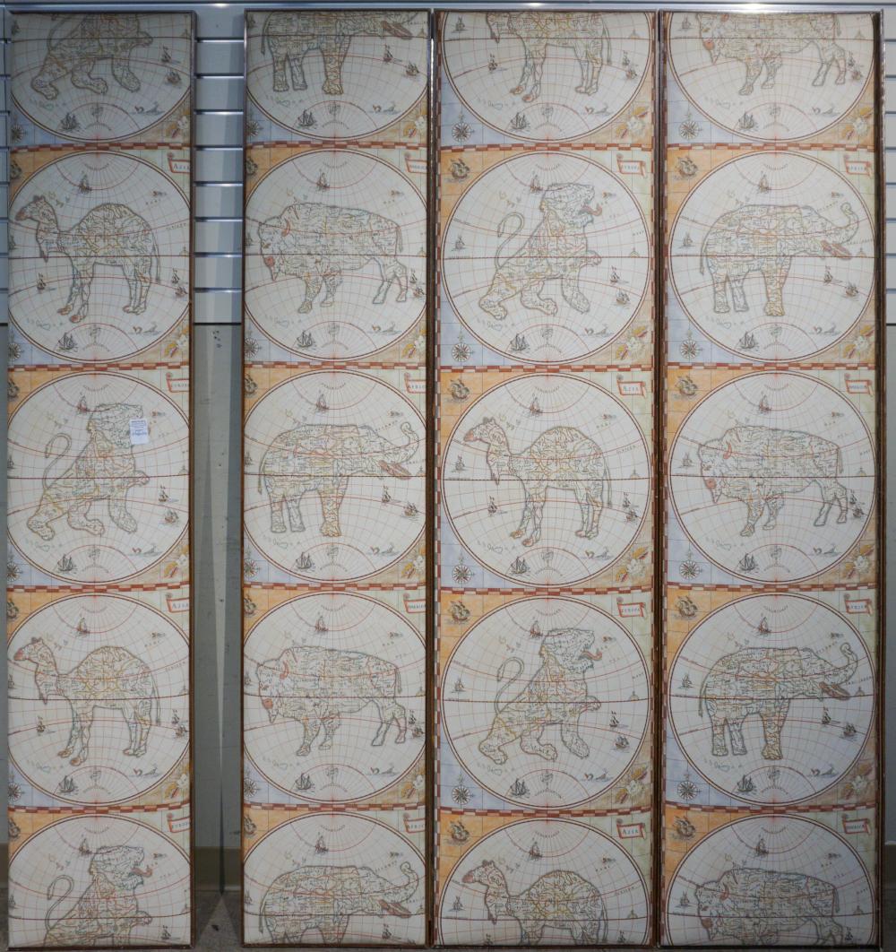 CARTOGRAPHIC PRINTED UPHOLSTERED