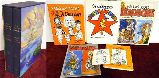 Cartoon artists Drucker and Bode 