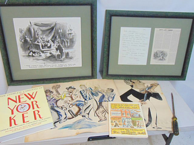 CARTOON LOT WITH BOOKS & ART