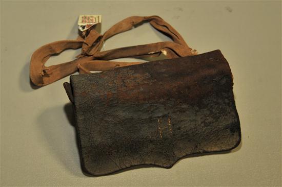 CARTRIDGE BOX. Leather exterior