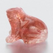 CARVE PINK TOURMALINE FROG FIG