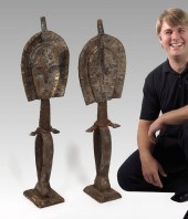 CARVED AFRICAN 2 PIECE BOKOTA