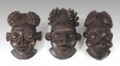 CARVED AFRICAN 3 BAMELEKE MASK