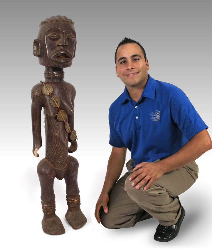 CARVED AFRICAN BAKONGO FIGURE -