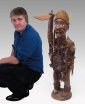 CARVED AFRICAN BAKONGO NKONDI