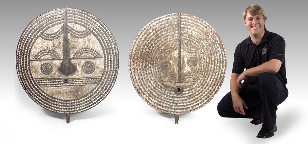 CARVED AFRICAN BAULE GOLI MASKS - 2