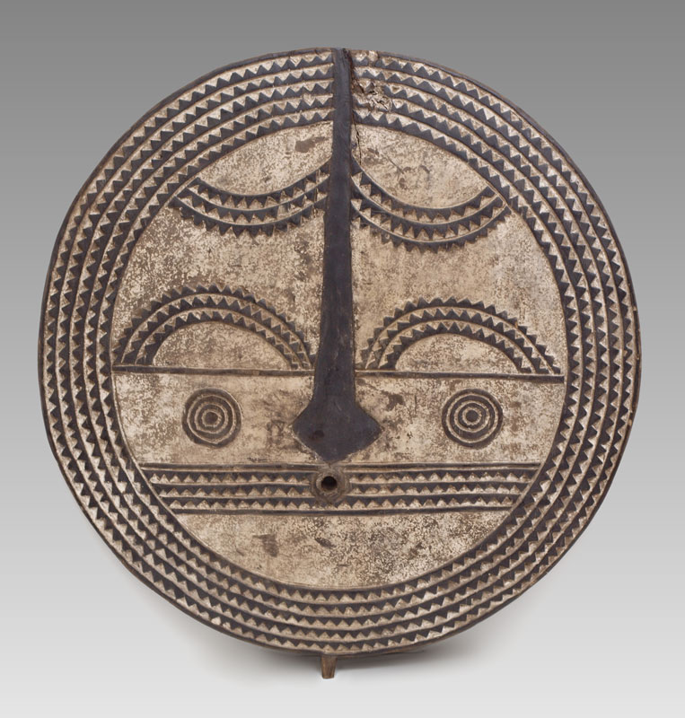 CARVED AFRICAN BWA SUN MASK BURKINA