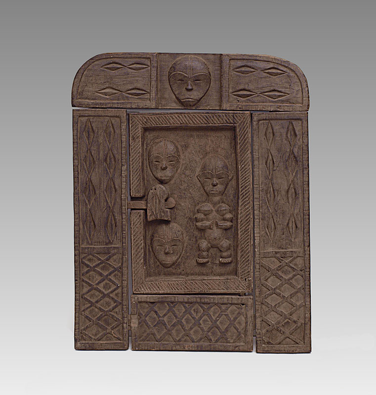 CARVED AFRICAN FANG DOOR / WINDOW
