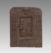 CARVED AFRICAN FANG DOOR / WIN