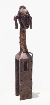CARVED AFRICAN FANG RELIQUARY