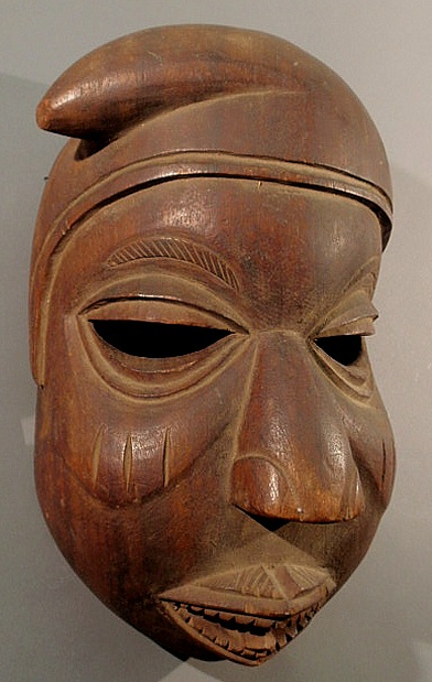 Carved African head mask.