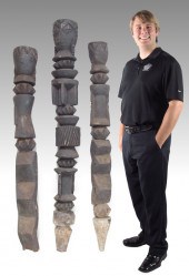 CARVED AFRICAN LOT OF 3 NUPE G