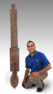 CARVED AFRICAN MOSSI PLANK MAS