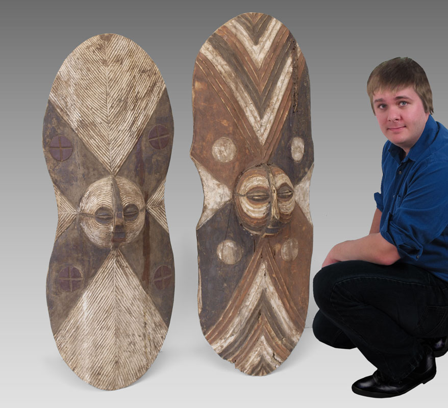 CARVED AFRICAN PAIR SONGYE