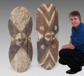CARVED AFRICAN PAIR SONGYE KIF