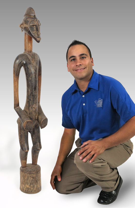 CARVED AFRICAN SENUFO FIGURE: