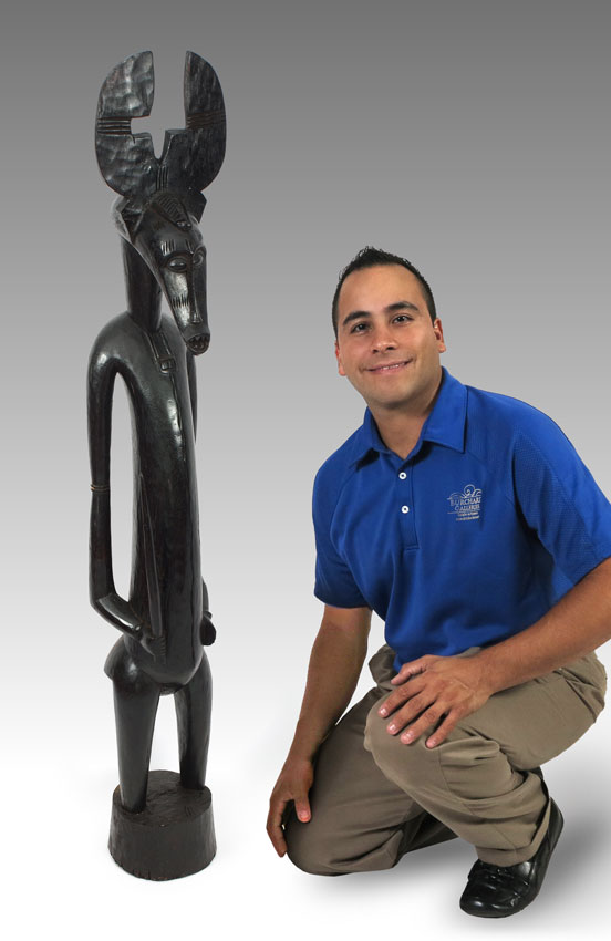 CARVED AFRICAN SENUFO POUNDER: 23