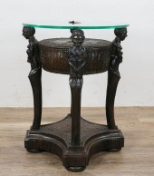 CARVED AFRICAN STYLE SIDE TABL