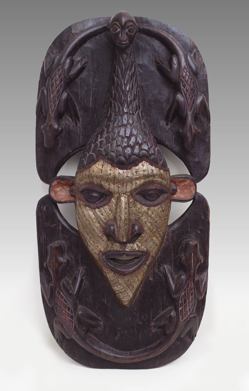 CARVED AFRICAN TIKAR PANEL MASK